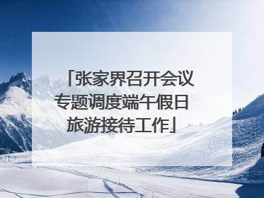 张家界召开会议专题调度端午假日旅游接待工作